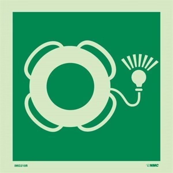 Symbol Life Buoy With Light Imo Label, NMC, Mfr# IMO210R
